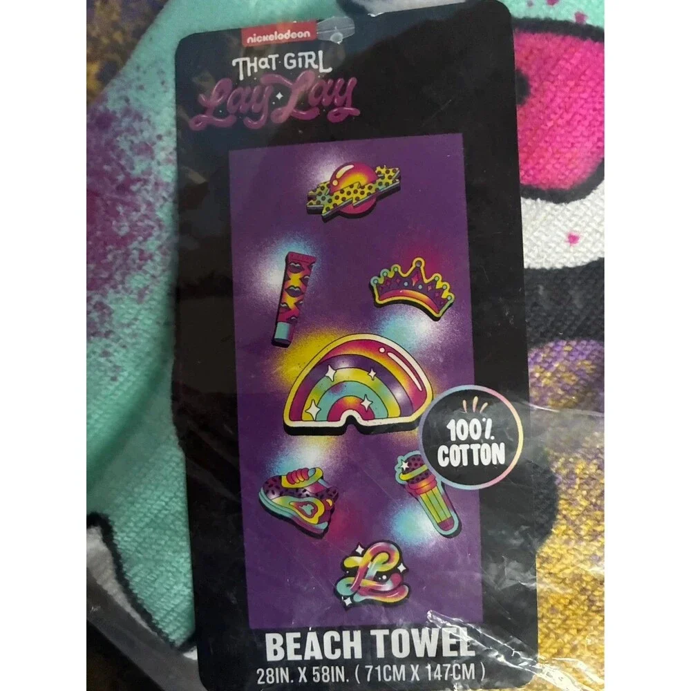 That girl lay lay cotton beach towel
